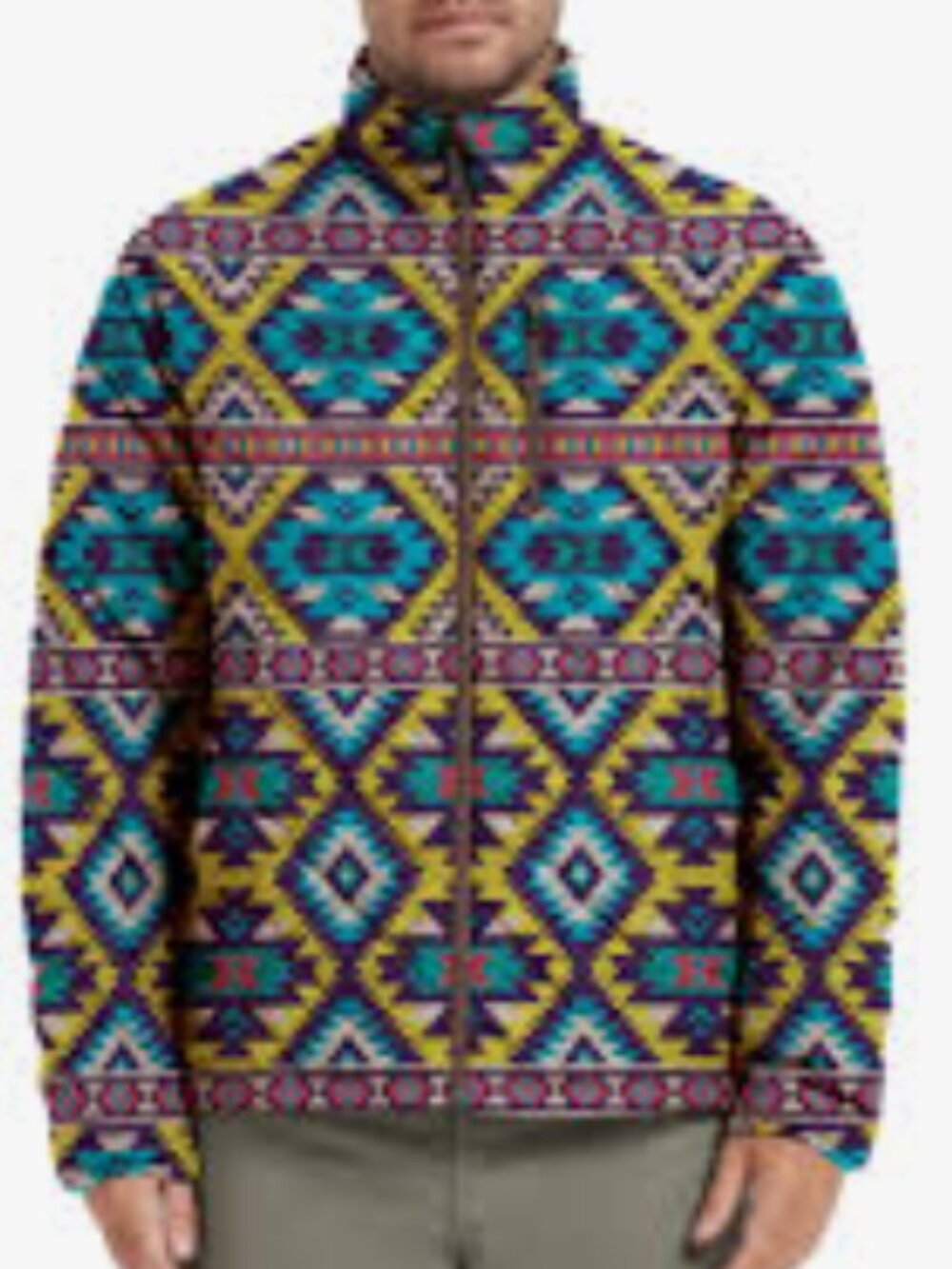 Hawke & Co HK Quilted Heritage Jacket Happy Holidays Size Large